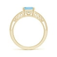 thumbnail image 2 of Angara Natural 2 Ct. Aquamarine Solitaire Ring in 14K Yellow Gold for Women (Ring Size: 12), 2 of 12