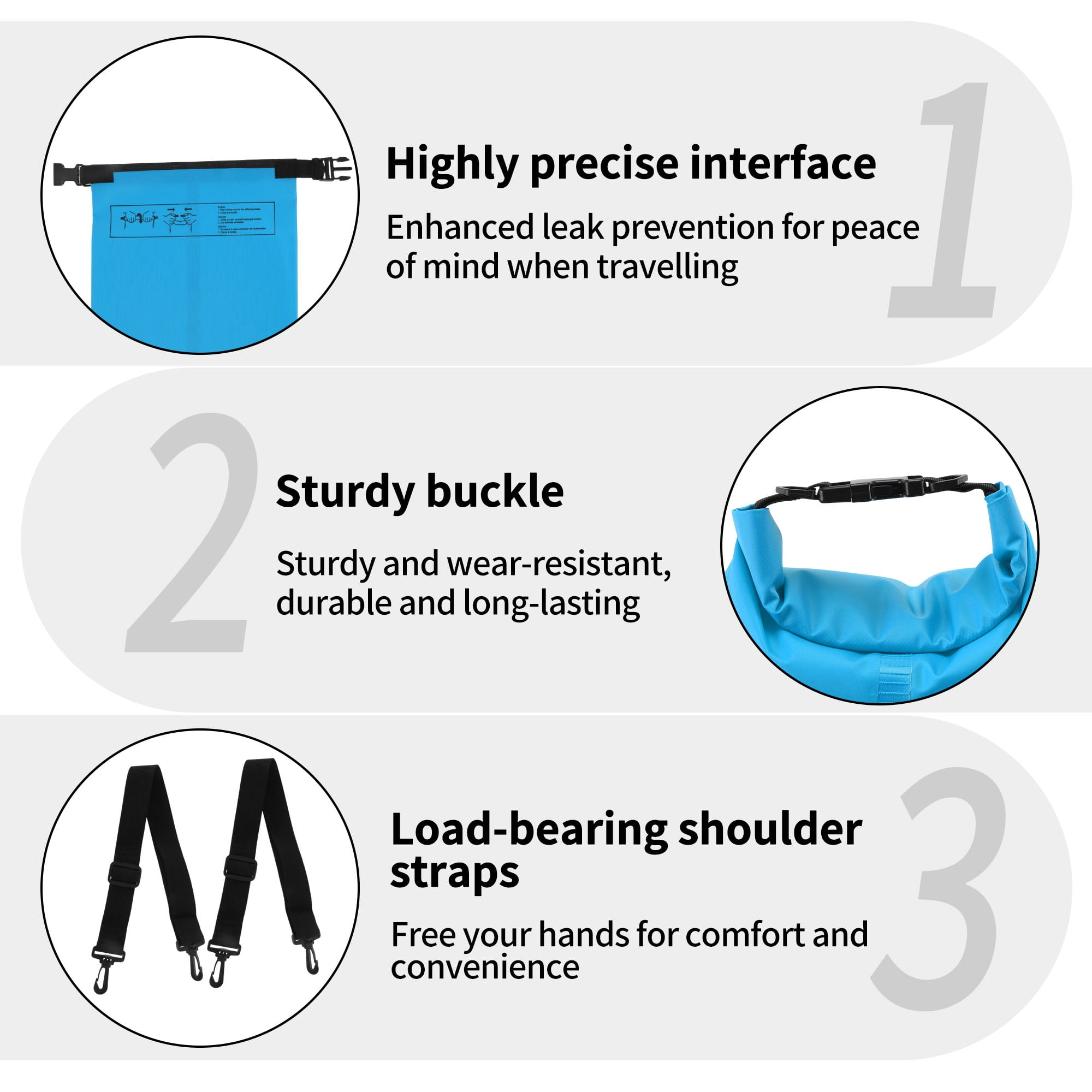 Unique Bargains Durable Waterproof Dry Bag Deep Blue