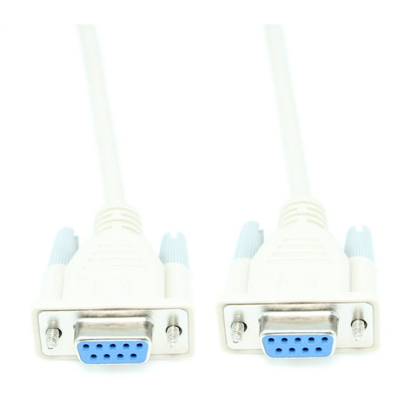 1.5ft Serial NULL-MODEM, DB9/DB9 Female to Female Cable