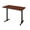 Cherry, variant on Romig Pillar 48 x 24 in. Steel T-Base Cafe Training Seminar Table- Grey