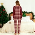 thumbnail image 5 of Christmas Pajamas 2 Piece Sets for Women Soft Loungewear Long Sleeve Plaid Print Tops and Pjs Bottom Pant Outfits (M, Red 09), 5 of 5
