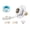 White, variant on 4-Pack Aluminum Gutter Downspout Guards, 3.5 Inch Expandable Leaf Filter Strainers for Clog-Free Gutters