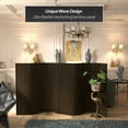 thumbnail image 2 of 4 ft. Short Bamboo Wave Screen Room Divider in Dark Mocha with Rollup Design, 2 of 7