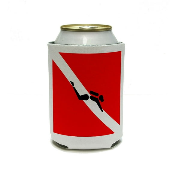 Diving - Scuba - Scumba Symbol Can Cooler Drink Insulator Beverage Insulated Holder