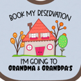 thumbnail image 4 of Inktastic Book My Reservation I'm Going to Grandma and Grandpa's Boys or Girls Baby Bib, 4 of 4