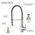 thumbnail image 2 of SkyGenius Single Handle Pull Down Spring Sprayer Kitchen Faucet in Brushed Nickel, 2 of 8