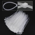 thumbnail image 6 of 100pcs Cable Zip Ties White Heavy Duty Plastic Wire Ties Clear Self Locking Nylon White Zip Ties for Indoor and Outdoor 3x100, 6 of 9