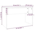 thumbnail image 4 of vidaXL Dressing Stool Black 70x35x45 cm Engineered Wood, 4 of 5