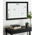 thumbnail image 5 of DesignOvation Beatrice Framed Magnetic Dry Erase Monthly Calendar, 23" x 29", Black, Rustic Wall Organizer, 5 of 5