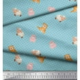 thumbnail image 3 of Soimoi Poly Georgette Fabric Circle,Pig & Sheep Kids Print Fabric by Yard 52 Inch Wide, 3 of 3