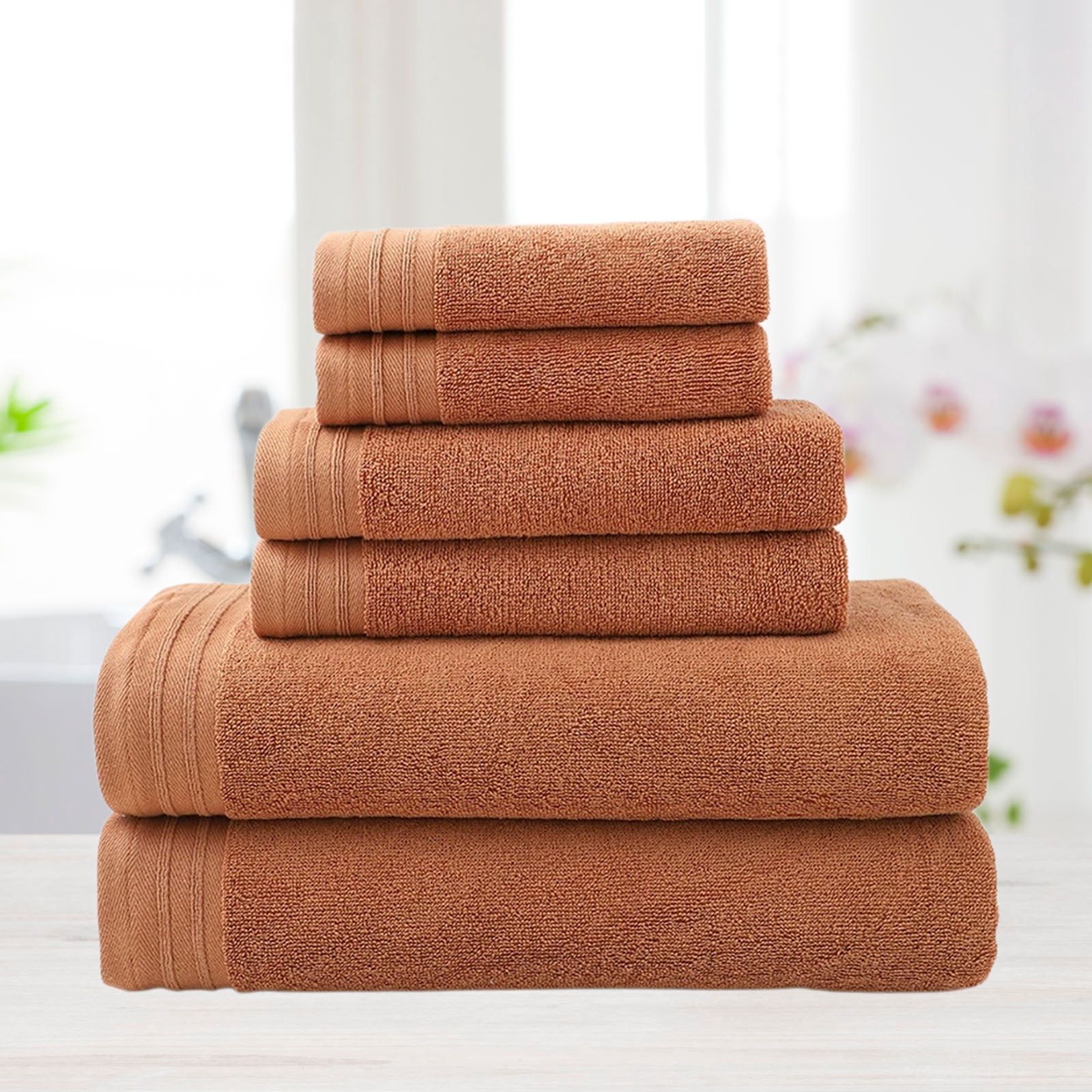 PALIFEUR Bath Towel Set 6pc Luxury Bath Towels Extra Soft Quicker Dry Highly Absorbent Face Towels Cotton Hand Towels for Bathroom Gym Shower Hotel School