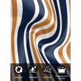 thumbnail image 7 of Orange Navy Blue Striped Cloth Napkins Set of 4 Reusable Dinner Napkins, Modern Minimalist Ombre Lines Cocktail Napkin Washable Table Napkins for Wedding/Holiday Party/Baby Shower 20"x20", 7 of 7