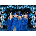 thumbnail image 4 of 7x5FT Congrats Grad Backdrop 2026 Graduation Party Decorations Black Blue Ballon Glitter Photography Background Class of 2026 School Party Supplies Vinyl, 4 of 7
