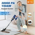 thumbnail image 3 of UMLo V11 Cordless Vacuum Cleaner, Stick Vacuum with 300W 30Kpa Powerful Suction, 4000mAh Rechargeable Battery Vacuum, Up to 60min Runtime, 6 in 1 LED Lightweight Vacuum for Pet Hair Carpet Hard Floor, 3 of 11