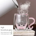 thumbnail image 4 of Cute Cat Gift for Women Double Walled Glass  Espresso Coffee Tea Cup Christmas Gifts for Her, 4 of 9