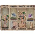 thumbnail image 1 of Metal Tin Sign Large Destination Journey Home Reading Vintage Tin Poster Metal Sign Wall Decoration Country Kitchen Home Garage Decor 8"x12", 1 of 5