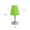 thumbnail image 4 of All The Rages LT2013-GRN-2PK Simple Designs Sand Nickel Mini Basic Table Lamp with Fabric Shade 2 Pack Set, Green, 4 of 4