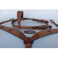 thumbnail image 2 of Horse Saddle Tack Bridle Western Leather Headstall BreastCollar 78133B, 2 of 2