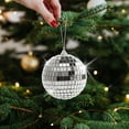 thumbnail image 6 of Christmas Hanging Mini Disco Ball Ornaments, 6cm Silver Reflective Disco Balls for Christmas Tree Holiday Party Wedding Supplies (6PCS), 6 of 8