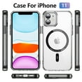 thumbnail image 2 of Dteck Trasparent Case for iPhone 11,Magnetic TPU Case Compatible with Mag Safe Shockproof Anti Yellowing Anti Slip Clear PC Cover for iPhone 11,Black, 2 of 8