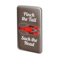 thumbnail image 1 of Crawfish Pinch the Tail Suck the Head Crayfish Louisiana Saying Metal Rectangle Lapel Hat Pin Tie Tack Pinback, 1 of 3