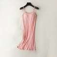 thumbnail image 3 of VNKIDY Versatile Women Sleep Dress Sleeveless Nightgown Scoop Neck Pajama Dress Racerback Sleep Dress Sleeveless Nightdress Chemise Solid Color Summer Autumn, 3 of 4