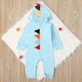thumbnail image 4 of MEZZALL Baby Boy Girls Dinosaur Style Patchwork Romper Jumpsuit Playsiut Leisure Dailywear, Light blue, 12-18 Months, 4 of 6