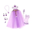 thumbnail image 3 of Disfraz de princesa para niñas con diadema, tiara, corona y cetro. Púrpura, 3 of 6