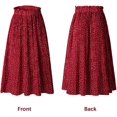 thumbnail image 5 of Falda plisada de lunares de cintura alta para mujer Falda midi maxi swing, 5 of 5