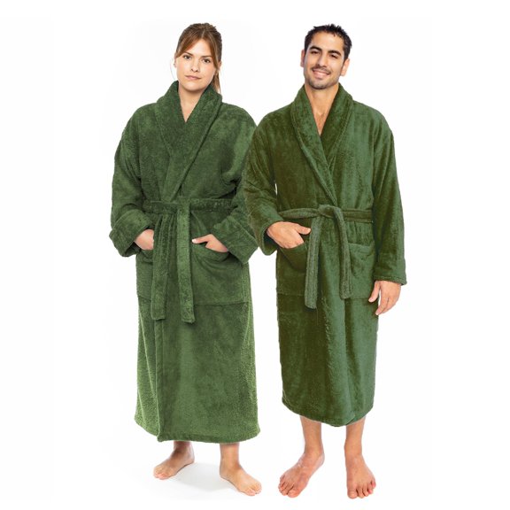 Classic Turkish Towels CTT Premium 100% Turkish Cotton Terry Cloth Bath Robe for Women & Men, Soft & Plush Long Unisex Robe