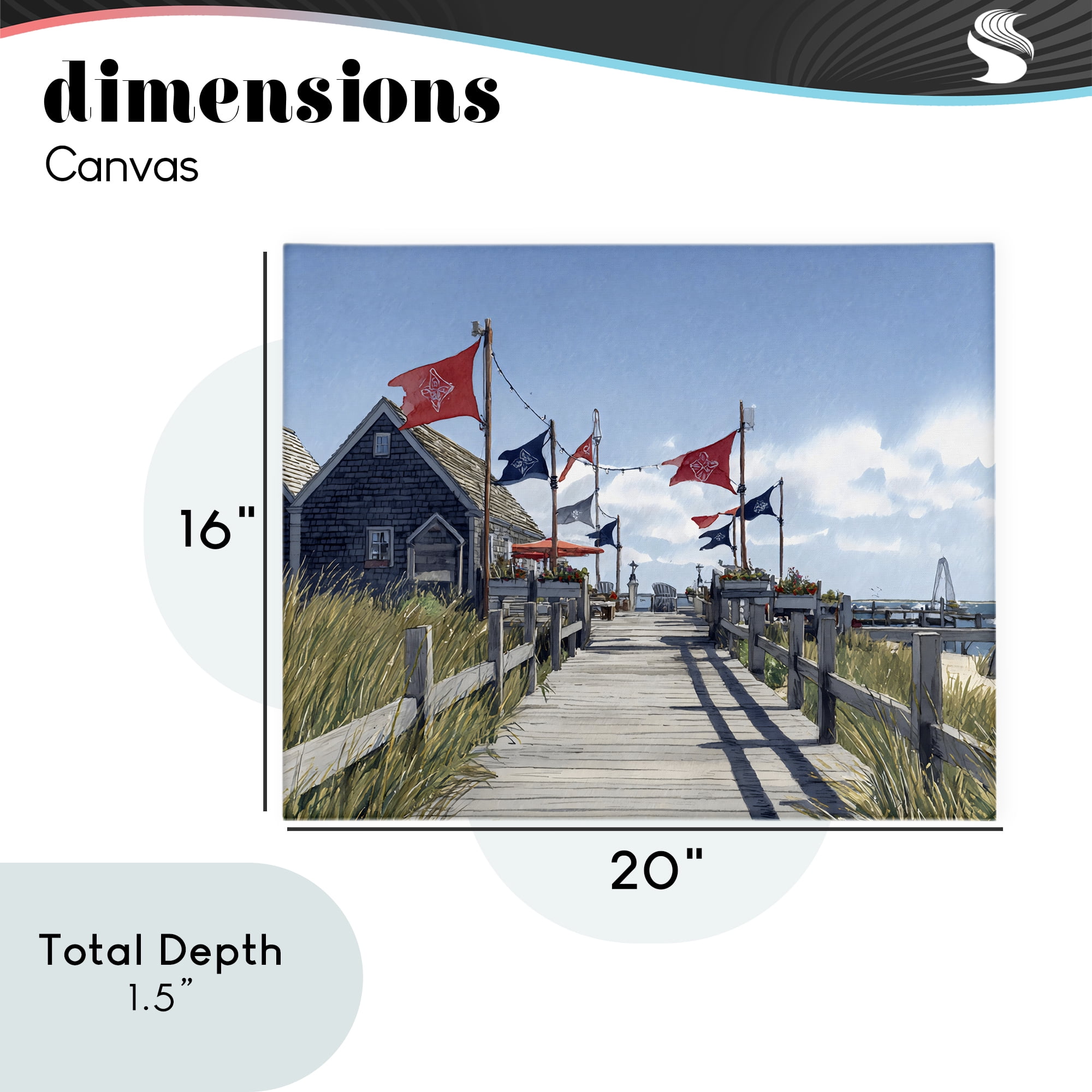 Stupell Industries Summer Boardwalk Stroll Canvas Wall Art, design by Franklyn Gregory