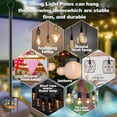 thumbnail image 2 of 10Ft 6 Pack String Light Poles ,Light Poles for Outside Lights,Outdoor with Fence Brackets Hanging Lights,Metal Stand Deck Patio Backyard, 2 of 8