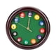 thumbnail image 4 of Reloj de pared con bola de billar, mesa de billar, reloj de pared de habitación, decoración de pared de madera de 10 "para Bar, sala de billar, juego, 4 of 9
