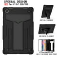 thumbnail image 3 of Galaxy Tab A7 10.4" Case SM-T500 T505, Alltyech Hybrid Dual Layers Kickstand Shockproof Drop Protection Rugged Kids Friendly Case Cover for Samsung Galaxy Tab A7 10.4" T500 2020, Black, 3 of 5