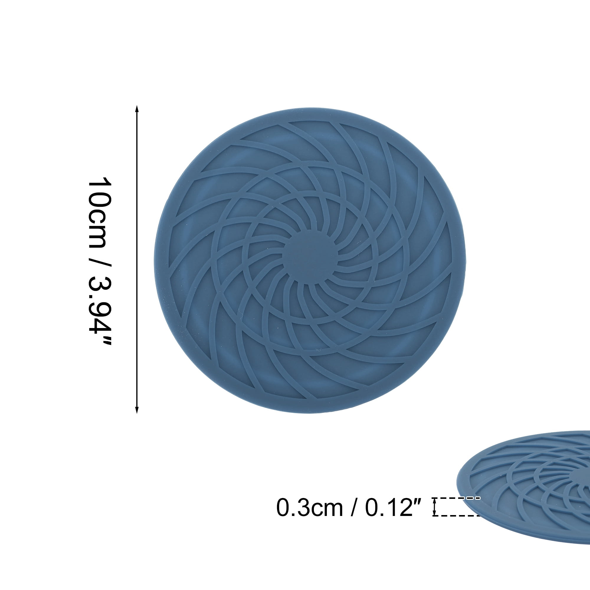 Unique Bargains Round Drink Coaster Set Light Blue