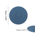 thumbnail image 2 of Unique Bargains 1 Set Round Drink Coaster Light Blue Silicone, 2 of 5
