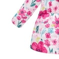 thumbnail image 2 of Hicidod Winter Jacket for Girls Fur Brimmed Hooded Long Sleeve Warm Down Coat Printed Fleece Lined Thicken Windproof Waist Coat, 2 of 4