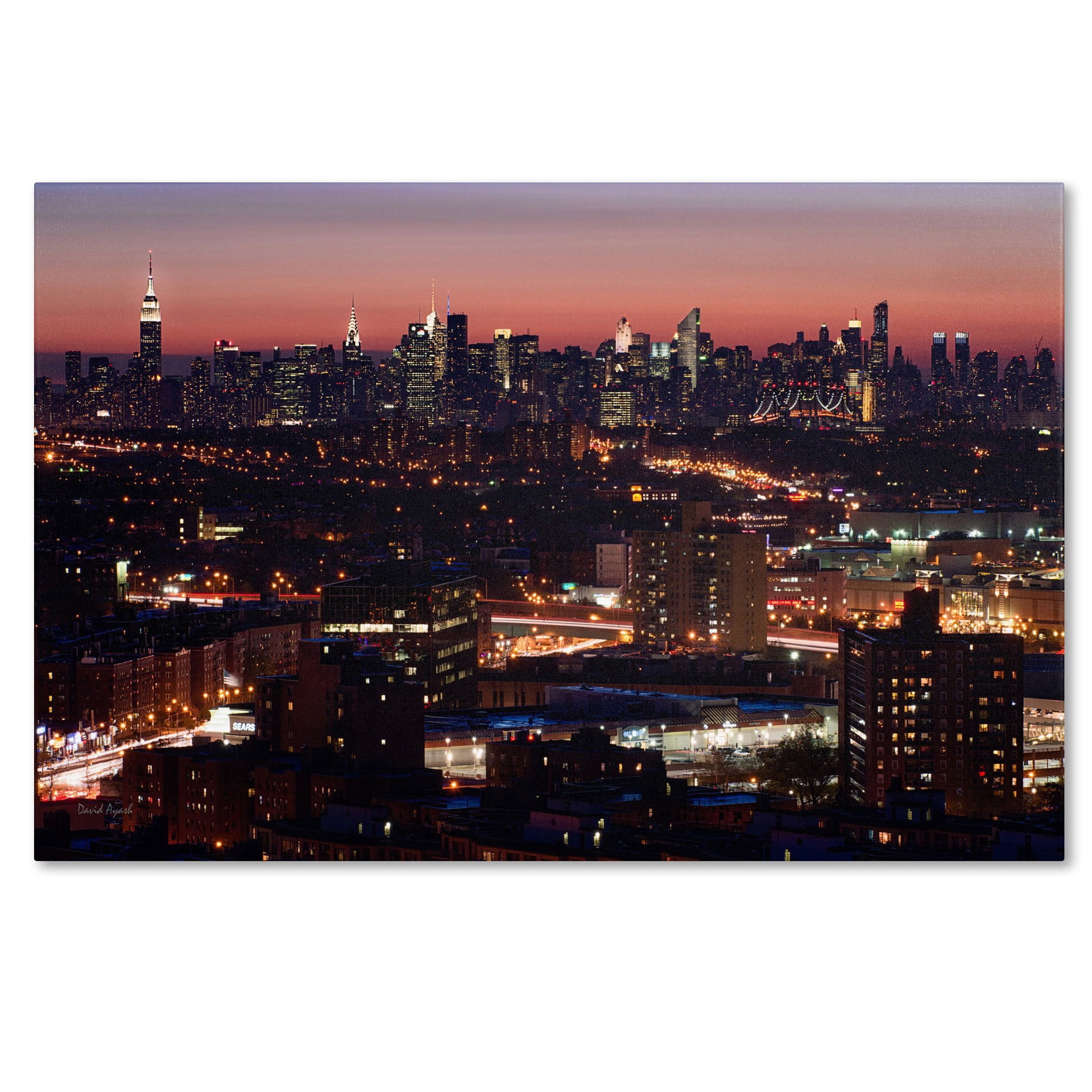 Trademark Fine Art "Midtown From Queens" Canvas Art by David Ayash