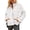 White, variant on Women's Oversized Lightweight Puffer Jacket Coat Warm Full Zip Long Sleeve Down Coat