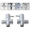 thumbnail image 2 of Shower Diverter With Smooth Quarter-Turn Valve Operation, Solid Brass Core Ensures Durability, Universal G1-2 Interface For Widespread Compatibility, Chrome Plated Finish Resists, 2 of 4