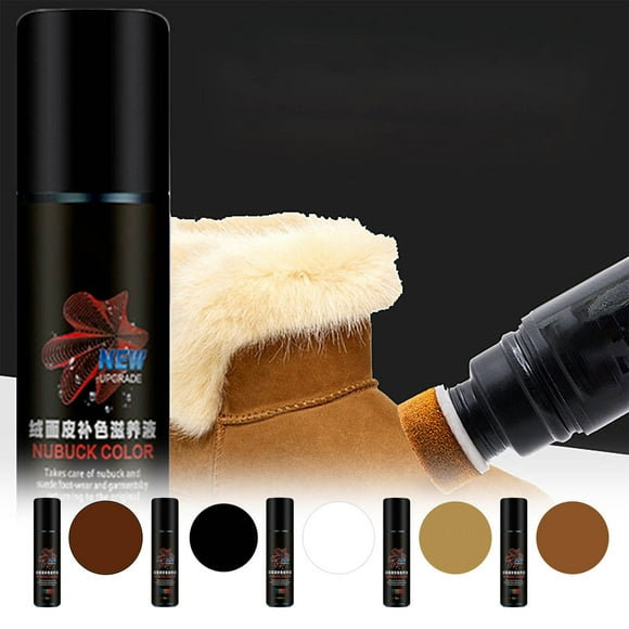 Spray de restauración de color ante - 75 ml Reacondicionado en color para zapatillas, botas, chaquetas y bolsos - Aplicación fácil para revivir y nutrir el cuero descolorido