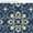 Medina Medallion Blue, variant on Zaire Black Essentials Dining Chair Cushion