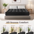 thumbnail image 6 of Vccoem Cooling Mattress Topper Full Black, Extra Thick Quilted Mattress Pad, Deep Pocket Fit, Breathable Plush Bed Topper, Hypoallergenic, 6 of 11