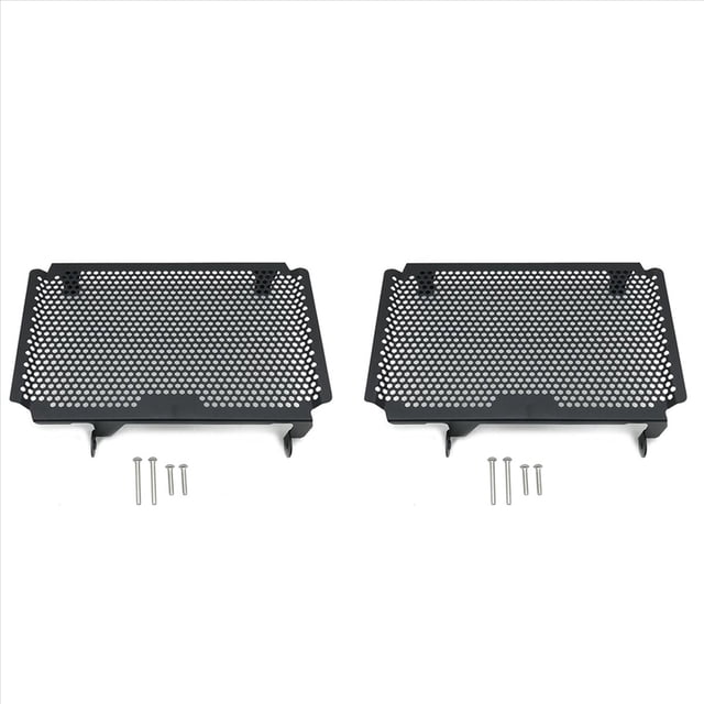 2X for CBR500R 500R 2021 2022 Radiator Guard Grille Cover Radiator Protection Cover Motorcycle Accessories,2 x Radiator Guard Grille Cover 2 set x Mounting Accessories,Black