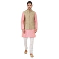 thumbnail image 1 of eloria Men's Nehru Jacket Waistcoat Indian Waistcoat Blazer Jacquard Jacket, 1 of 7