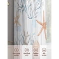 thumbnail image 6 of Beach Coastal Sheer Curtains 96 Inch Length 2 Panels Set, Nautical Summer Starfish Coral Sea Voile Window Treatment Semi Sheer Long Curtains Drapes for Bedroom/Living Room/Kitchen 52"x96"x2, 6 of 7