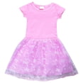 thumbnail image 4 of Fozruso Girls Dresses Girls Summer Short Sleeve Dress Tutu Party Flower Princess Dresses,5-6 Years, 4 of 7
