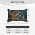 thumbnail image 4 of Uemuo Coffee-Drinking Skull Print Throw Pillow Case – Cozy & Soft Cushion Cover, Hypoallergenic Pillow Case for Sleeping, Perfect for Women with Envelope Closure-16"x24", 4 of 6