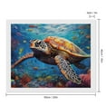 thumbnail image 2 of Diamond Art Kits for Adults, Colorful Underwater Sea TurtleDiamond Painting Kits for Beginners, Frameless Round 5D Full Drill Diamonds Art Pictures Gem Art Crafts Home Decor Gifts, 2 of 8
