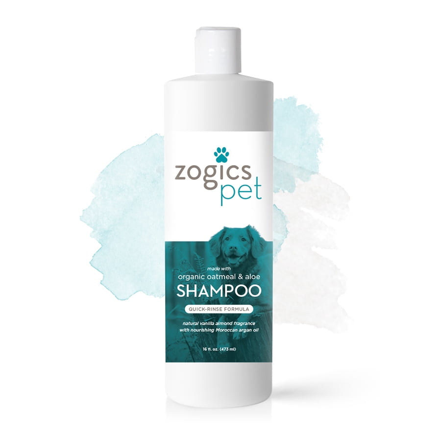 Zogics Pet Dog Shampoo with Organic Oatmeal, Aloe and Argan Oil